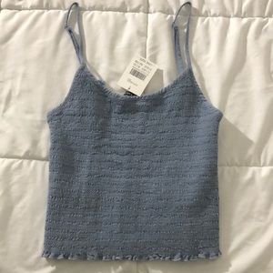 Brandy Melville rippled tank w adjustable straps